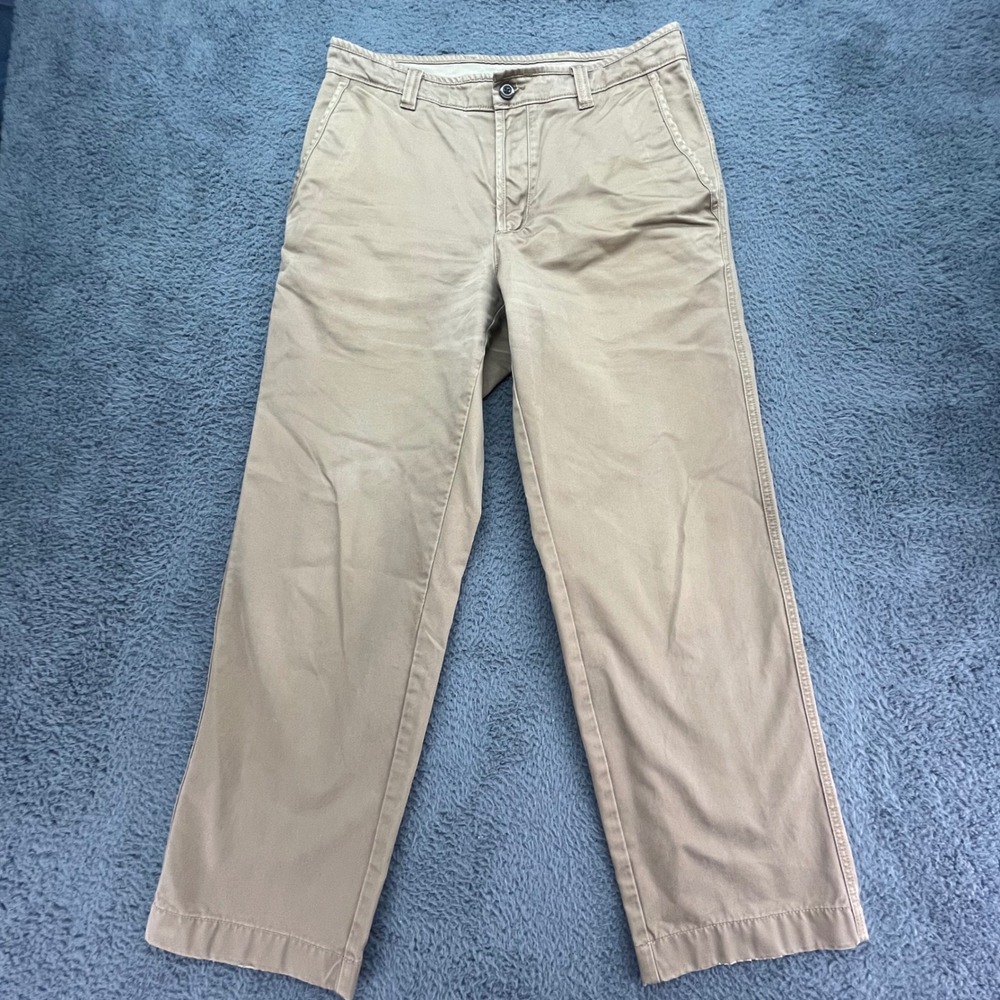 LL Bean Mens Khaki‎ Chino Pants Casual Everyday Comfort Size 32W 30L
